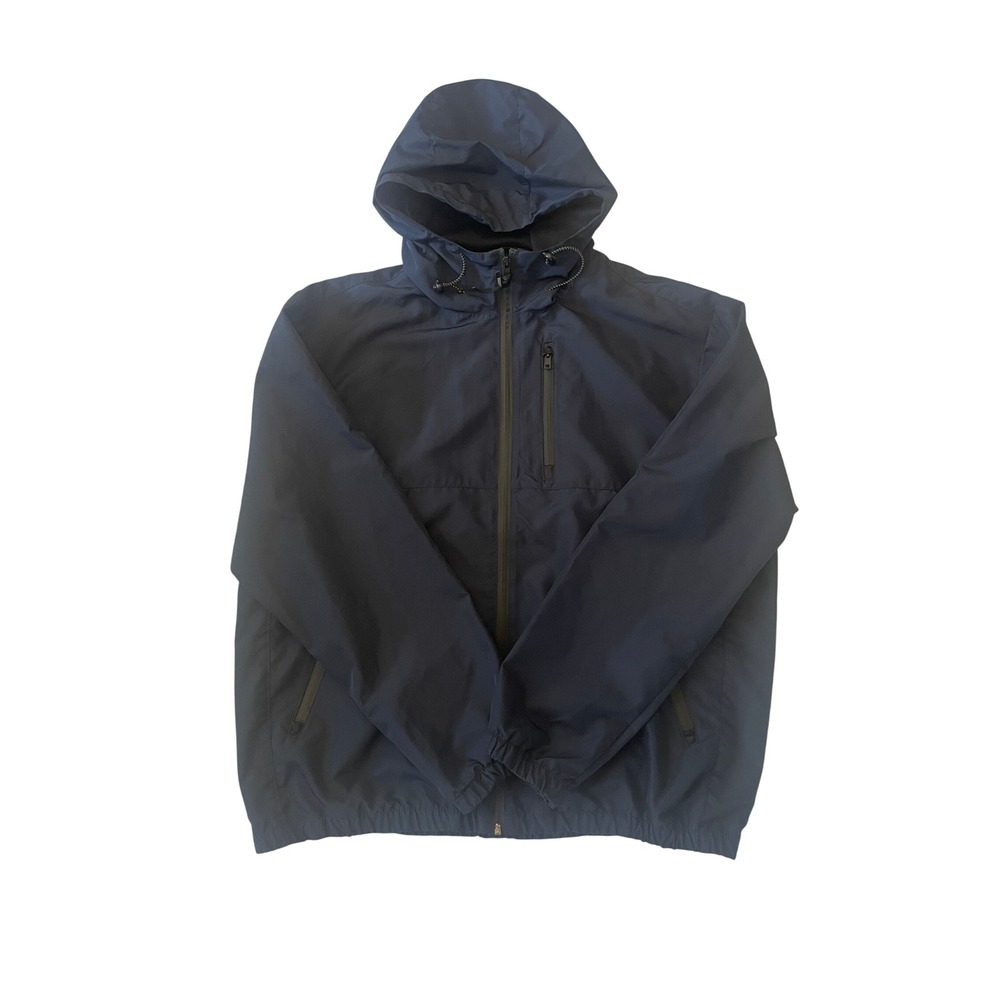 Lightweight Navy Blue Hooded Windbreaker Jacket XL Full Zip by H&M Divided